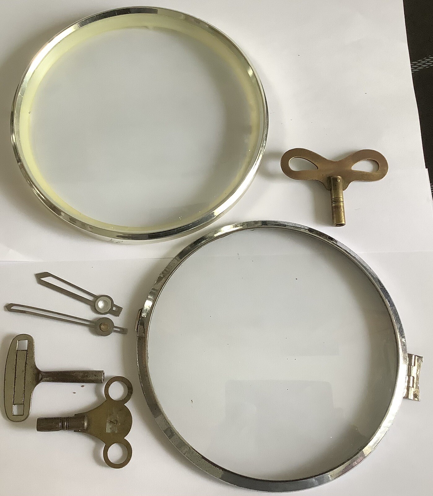 TWO CLOCK CONVEX GLASSES c/w BEZEL+ 3 Clock KEYS eBay