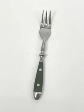 HF Ltd Hanford Forge Bistro 2 Rivet Green Stainless 3 Tine Salad Fork 6 7/8”