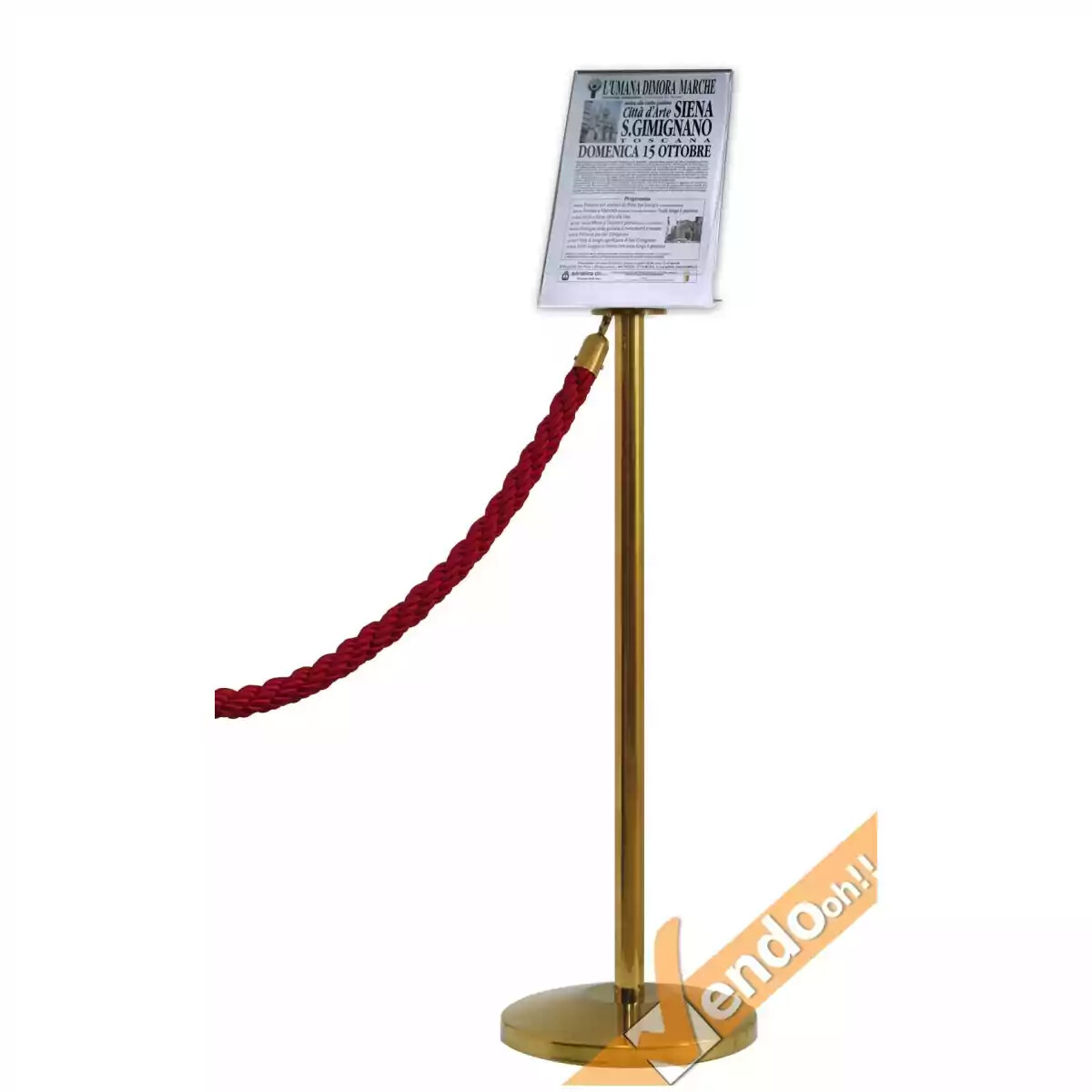 PORTA AVVISI PORTA DEPLIANT FORMATO A4 PER COLONNA COLONNINE SEGNA PERCORSO