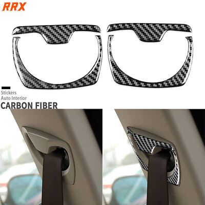 Real Carbon Fiber Interior Safety Seat Belts Cover For BMW 3 Series M3 E90 05-12