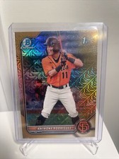 2022 Bowman Chrome Anthony Rodriguez 1st Bowman Gold Mojo Refractor 19/50 BCP-26