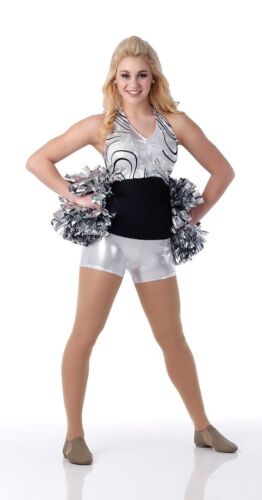 Rhythm Dance Costume HALTER TOP ONLY Silver or Purple w/ Black Child & Adult New - Picture 2 of 8