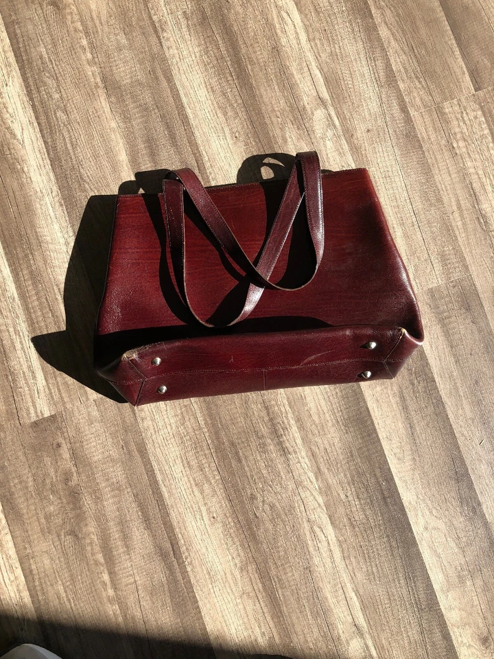 Cartera de cuero Oroton cereza Foto 3 de 4