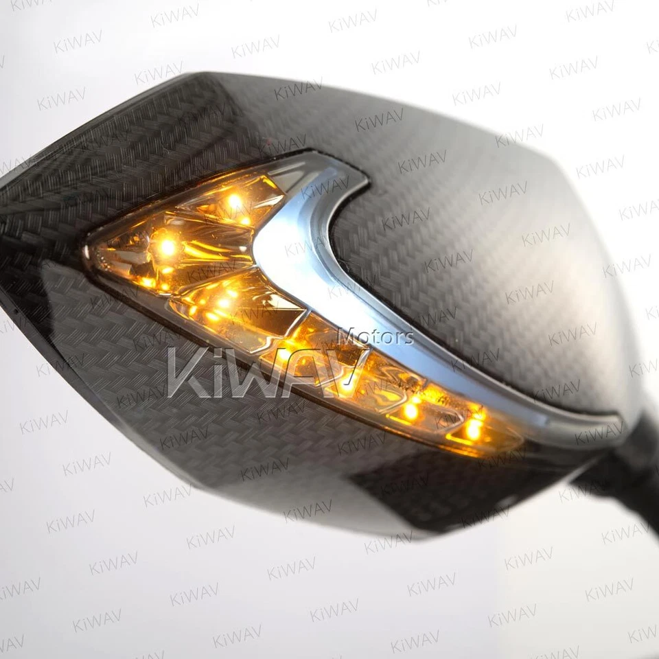 Espejos retrovisores LED de carbono Lucifer con efecto secuencial para Ducati Panigale Foto 2 de 3