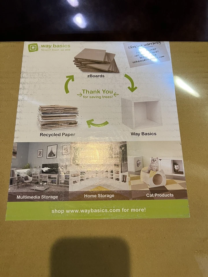 WAY BASICS Modular Connect Open Cube Cubby Storage Stackable Closet Organizer - Image 2 of 3