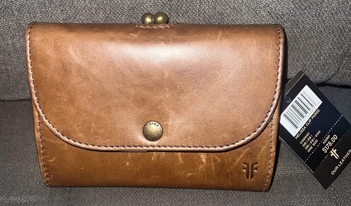 FRYE Melissa Clip Purse Clutch Cognac One Size MSRP$178.00 NWTS ๐ - Picture 14 of 17
