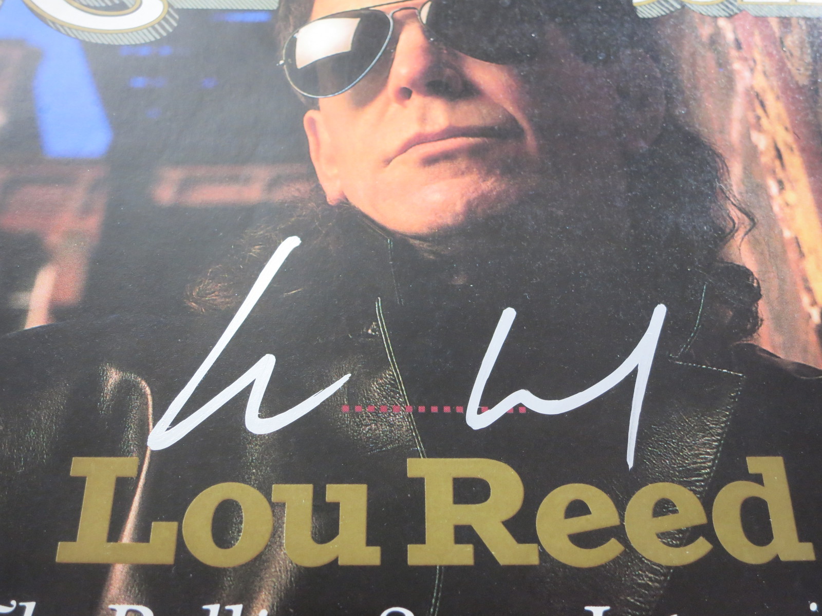 LOU REED SIGNED ROLLING STONE COVER PROOF + COA! VELVET UNDERGROUND | eBay