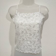 NEW white lace sleeveless camisole tank top blouse shirt