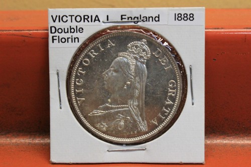 1888 Great Britain Victoria Double Florin KM 763