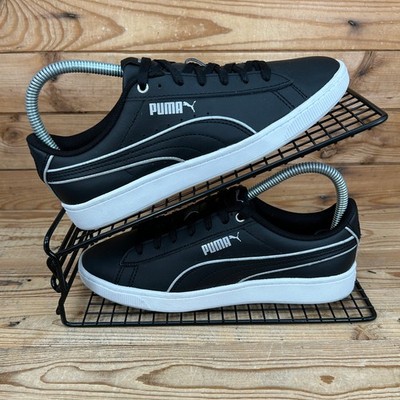 Puma Turnschuhe Damen Größe UK 3,5 Vikky V2 schwarz Leder Freizeit Smart Schuhe