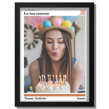 Personalisiertes Poster Geburtstag für Sie mit QR Musik Code - Foto + Lied