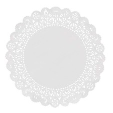 Hygloss Round White Paper Doilies, 8", Decorative Food Safe, 36-Pack