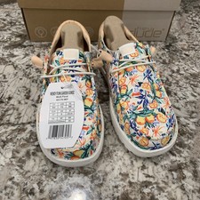 Hey Dude Wendy Funk Garden Soiree Multi Floral Loafers Women Size 6 NWT