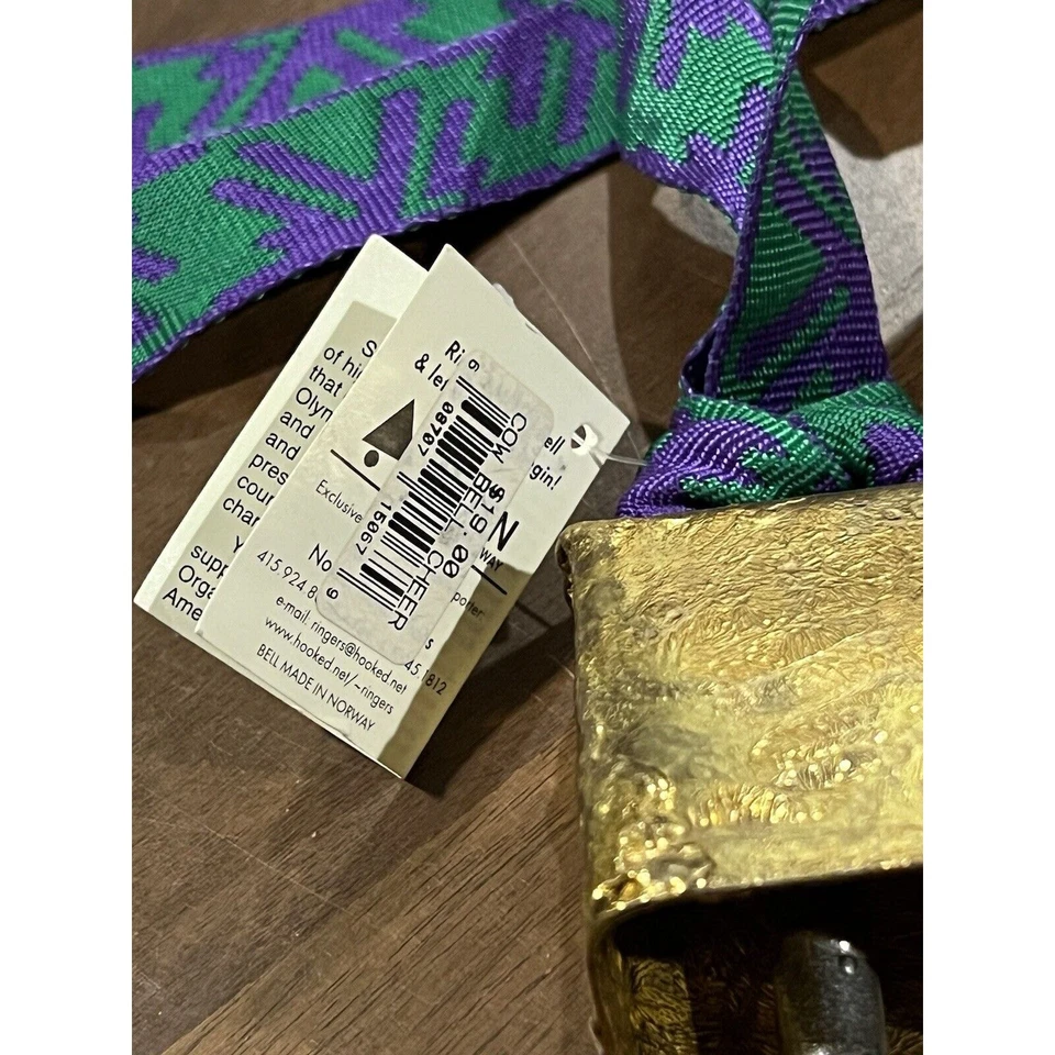 Солт-Лейк-Сити 2002 Город Олимпийских игр Корова Латунь Bell & Lanyard Moen Bell Lanyard Новый с Ярлыками - Изображение 4 из 4