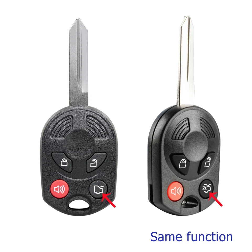 2 Fo 2007 2008 2009 2010 Lincoln MKZ MKX MKS mando a distancia de 4 botones OUCD6000022 Foto 3 de 4