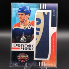 Upper Deck SP Game Used Banner Year Connor McDavid Heritage Classic Oilers BYHC…