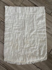 Vintage Baby Carriage Bassinet Pad Liner Eyelet Lace Trim Handmade Pram Bedding
