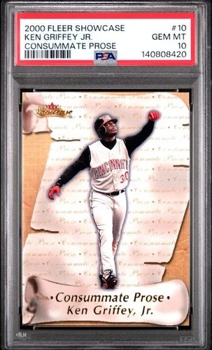KEN GRIFFEY JR. 2000 FLEER SHOWCASE CONSUMMATE PROSE #10 PSA 10 GEM MINT HOF