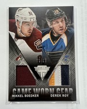 2013 Titanium Game-Worn Grear Combo Materials 12/15 Derek Roy Mikkel Boedker