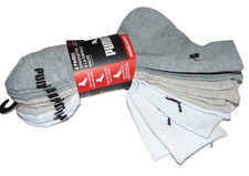 6 NWT Men's PUMA High Quarter Crew Socks Shoe Size 8-12 Sock Size 10-13 FS