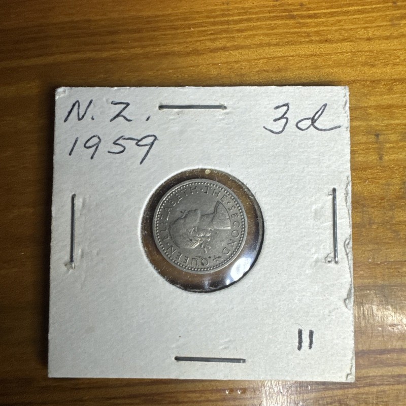 New Zealand 3d Three Pence 1959 (Elizabeth II) Coin