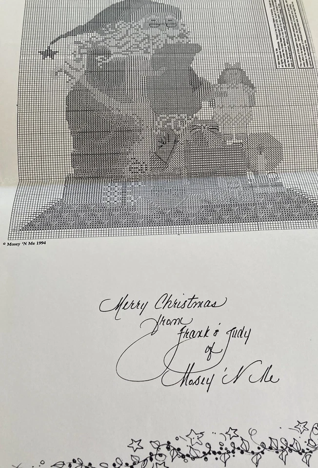 Christmas Cross Stitch Pattern Mosey 'N Me Santa Packing For the Trip No. 21 ‘94 - Image 3 of 3
