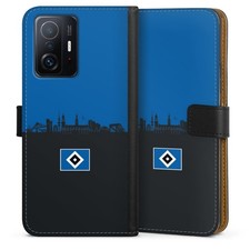 Klapphülle für Xiaomi 11T 5G  Handytasche Lederhülle Tasche HSV Hamburg Skyline