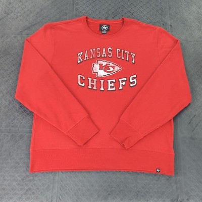 Kansas City Chiefs Sweatshirt Crew Neck 47 Brand Red Long Sleeve Men 2XL XXL