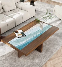 LiDU Summer Beach Small Table Runners 36 Inches, Ocean Nautical Coastal 