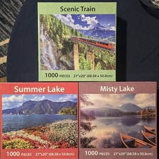 Puzzle Lot of 5 includes 5-1,000 Piece Puzzles Brand New Mix Of Outdoor Themes