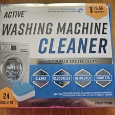 Washing Machine Cleaner Descaler Tablets - 24 Pack HE Front & Top Load Washers