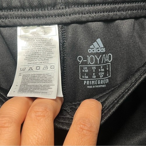 adidas Kids Black Joggers with Pink Stripes - Picture 3 of 7
