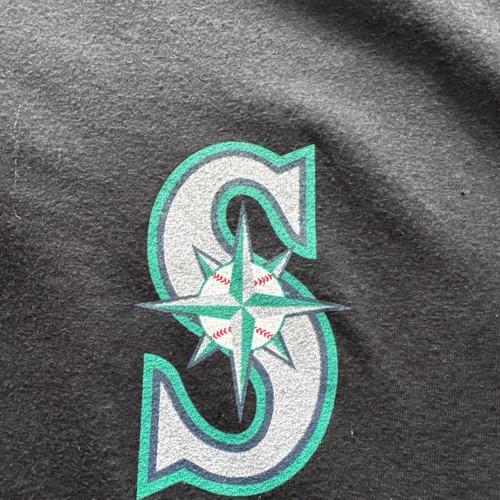 NWOT Men's XL Fanatics MLB Seattle Mariners Black Short Sleeve T-Shirt - Picture 2 of 5