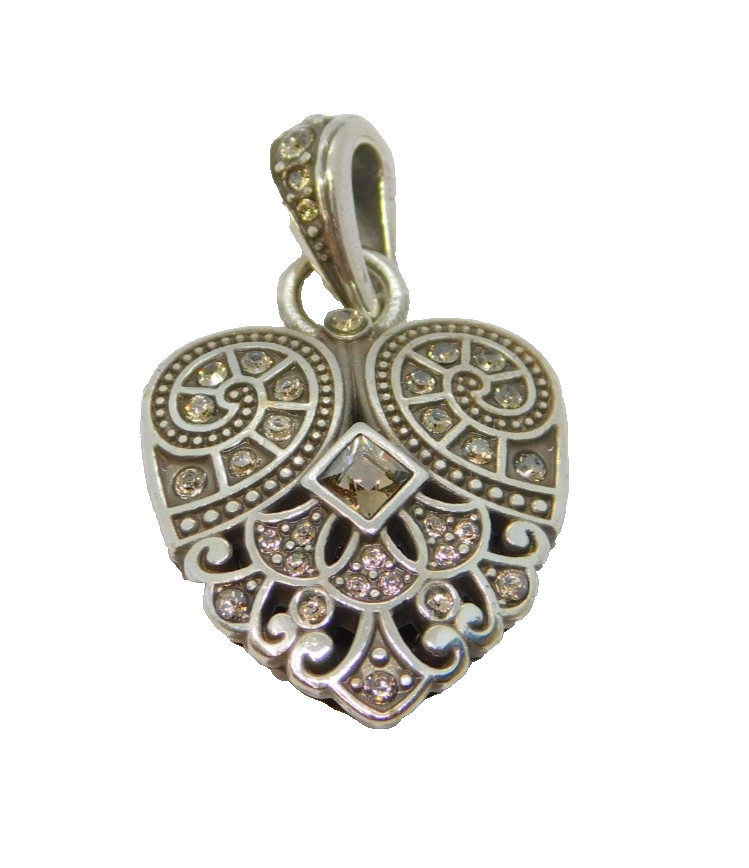 Sterling Silver Amethyst Set Patterned Cutwork He… - image 1