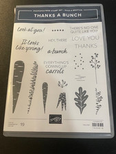 Stampin' Up Retired Photopolymer 'THANKS A BUNCH' Stamp Set