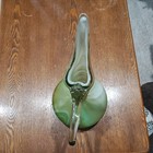 LOETZ Style Applied Handle Spiral  Art Glass 15.5” Pitcher Jug Vase Carafe — photo 2