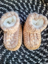 BearPaw Unisex Baby Slip-On Fleece Lined Slippers AC2 Brown Size: US: 0-6M