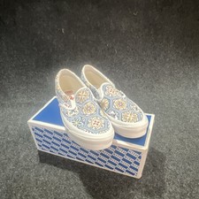 VANS x Kith Classic Slip-On Canvas Floral Blue/White Men's US 10