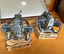 BMW - Ural Boxer Engine replica 1:6 scale 3D Printed with wood stand assembled