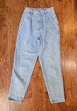 Vintage Bill Blass Pleated High Waisted Mom Jeans Sz 6 Faded