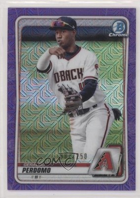 2020 Bowman Chrome Prospects Mega Box Purple Mojo Refractor Geraldo Perdomo 0b3u