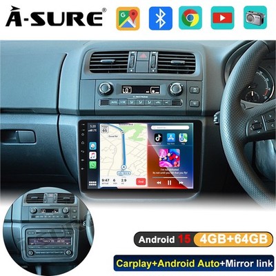 4+64G 8-Core Android 15 Autoradio Carplay GPS Navi für Skoda Fabia 2 2007-2013