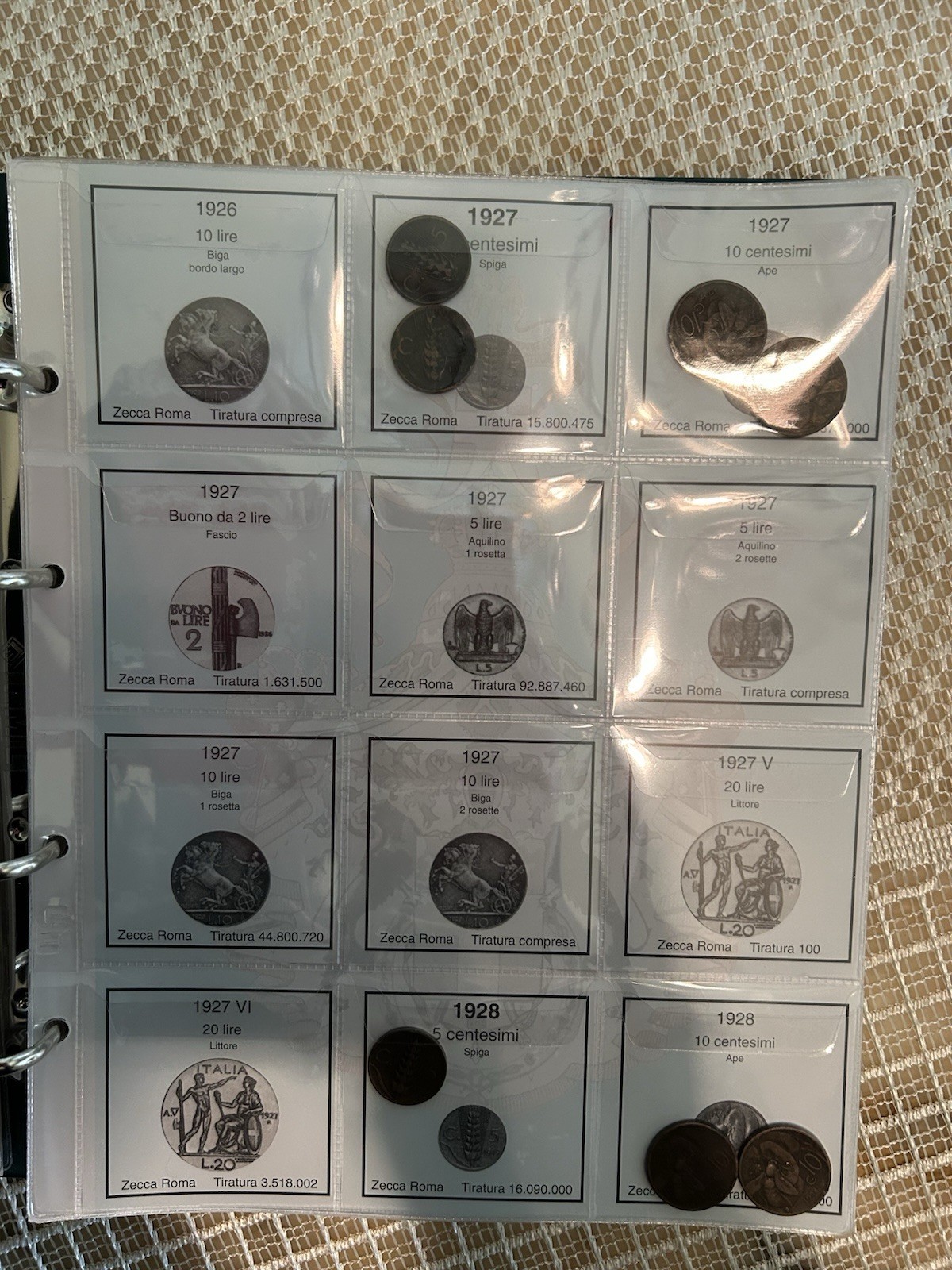 Coins Kingdom of Italy-Vittorio Emanuele III- 1900/1943 With Binder Album