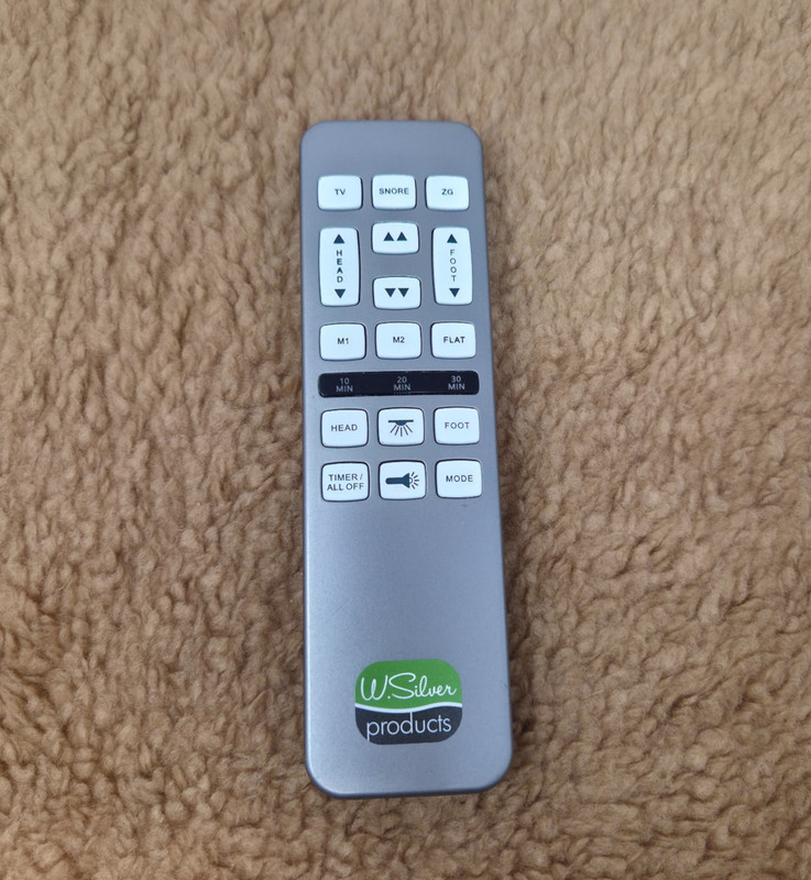 HJH55 Richmat W. Silver Products Adjustable Bed Remote Used Good Shape