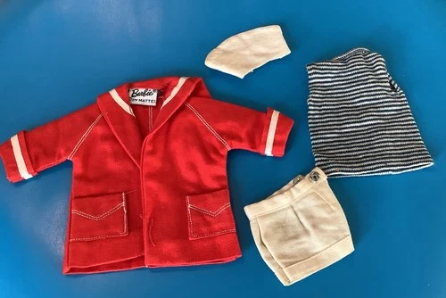 Vintage 1960s Barbie RESORT SET #963 Top Jacket Shorts Hat