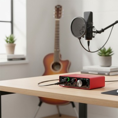 Scarlett Solo 3rd Gen USB Audio Interface for Guitar Vocal Podcast Studio