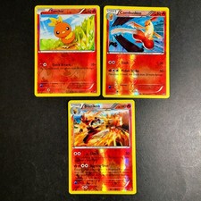 Pokemon Torchic 12/111 Combusken 13/111 Blaziken 14/111 Reverse Holo Card Lot XY