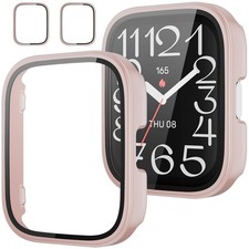 Screen Protector Case for Amazfit Bip 5 Unity Smartwatch, 2-Pack Hard PC Bump...