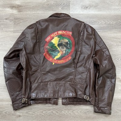 Vintage 60s 70s Brooks Leather Vietnam War Racer Cafe Motorcycle