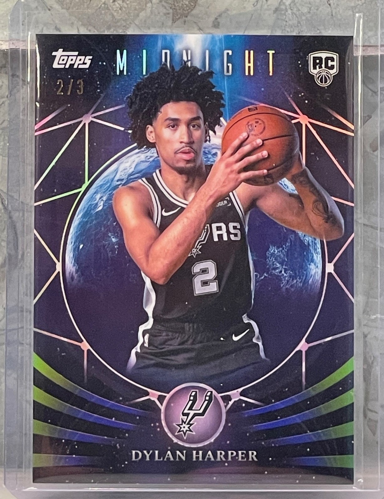 2025-26 Topps Midnight Dylan Harper Moonfall RC Witching Hour Rookie #2/3 Spurs